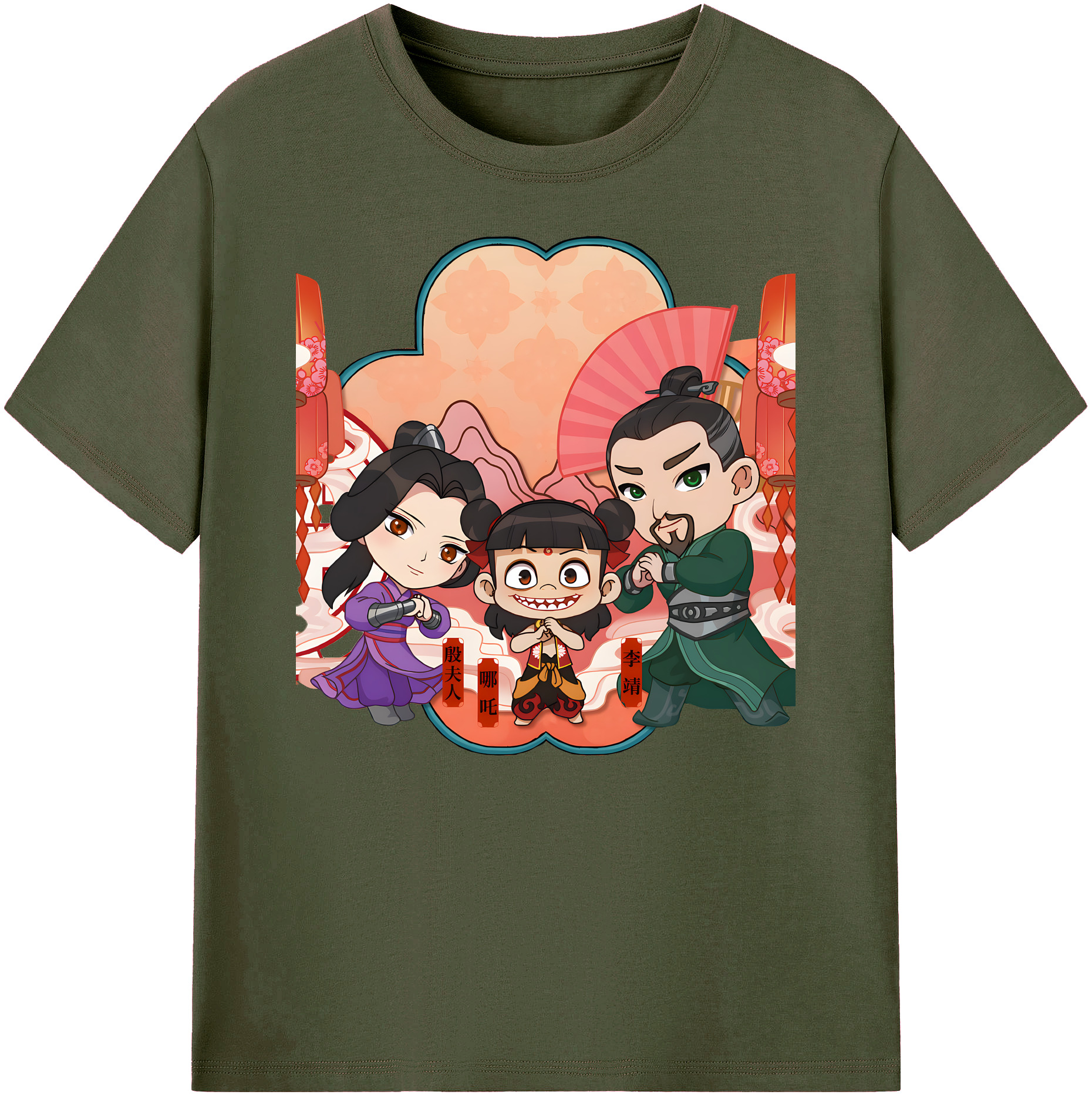 （画像用） Ne Zha 2 ナタ 魔童の大暴れ 綿100％ メンズ半袖Tシャツ｜肌触りやわらか＆通気性